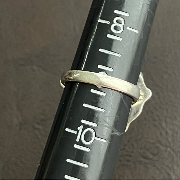 Vintage Turquoise and sterling silver cluster ring - Picture 9 of 10